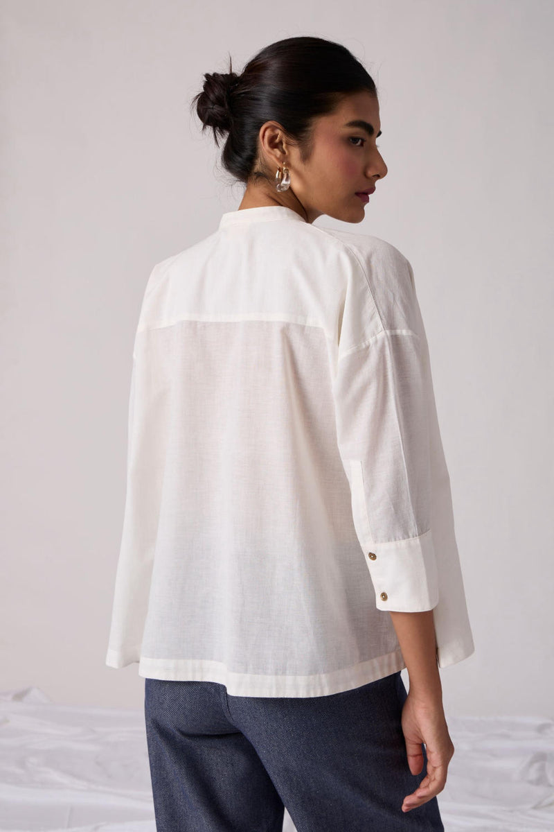 Mohar - Khadi cotton by The Summer House in white color for women in Singapore