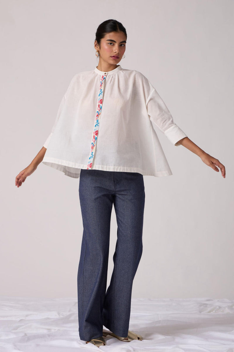 Mohar - Khadi cotton by The Summer House in white color for women in Singapore