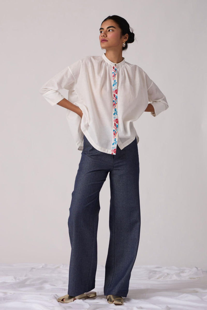 Mohar - Khadi cotton by The Summer House in white color for women in Singapore