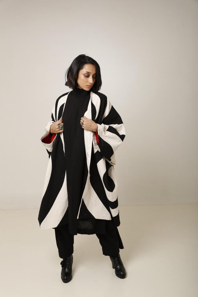 Doma Jacket 02 cotton by Ka-Sha in black color for women in Singapore