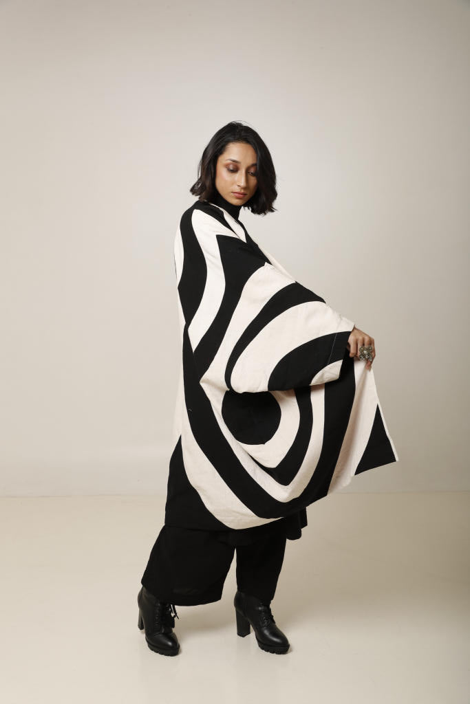 Doma Jacket 02 cotton by Ka-Sha in black color for women in Singapore