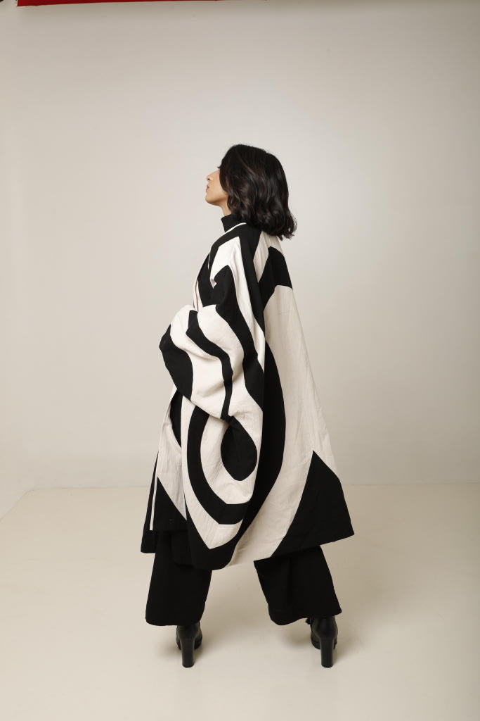 Doma Jacket 02 cotton by Ka-Sha in black color for women in Singapore