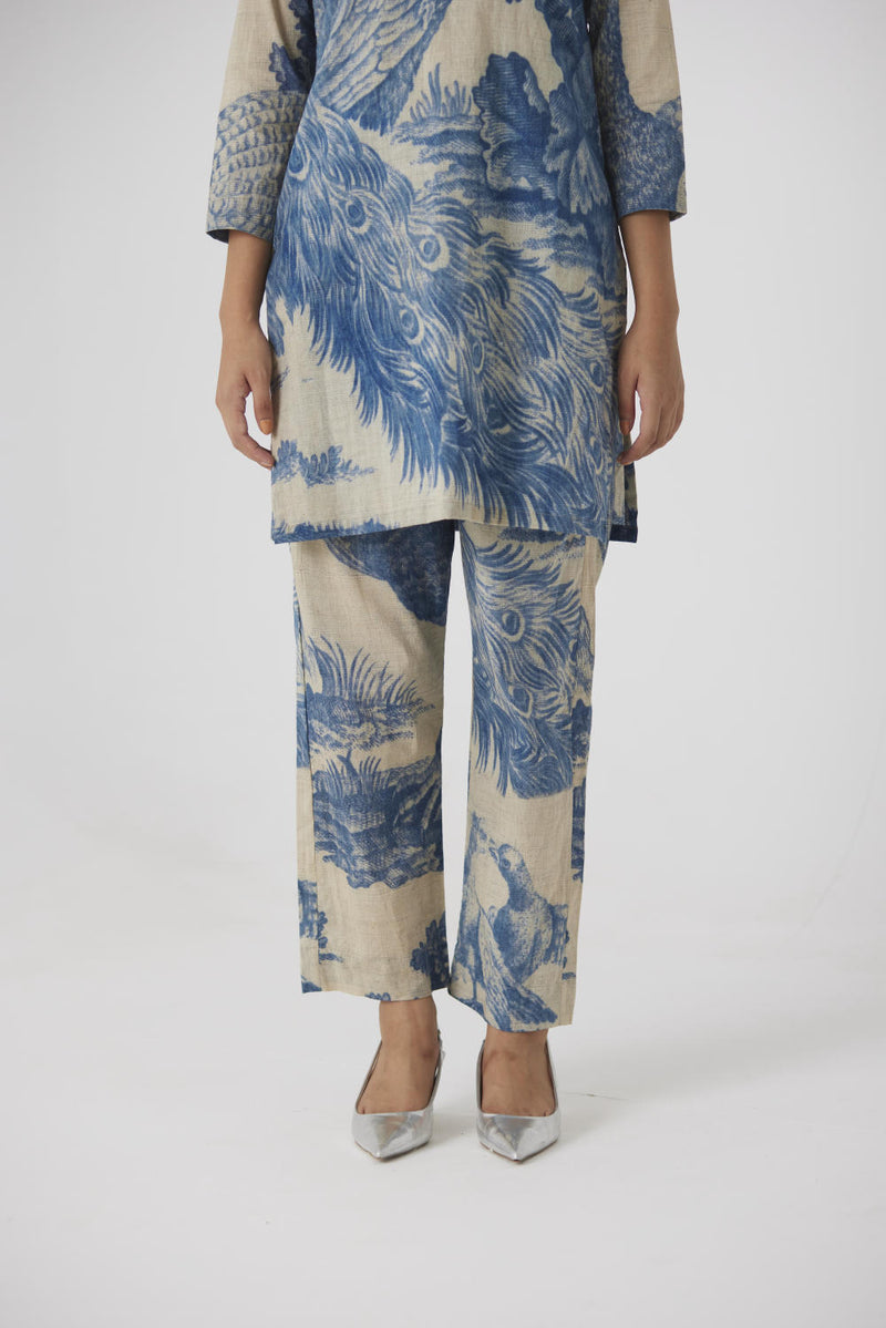 MORNI SHORT KURTA SET cotton by Yam in white color for women in Singapore