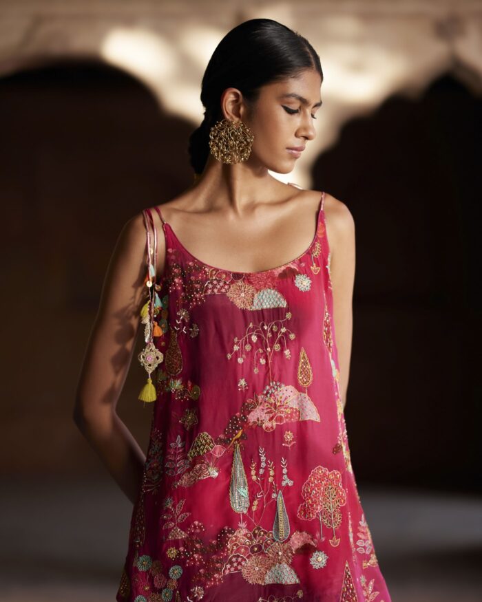 Nadira Magenta Sharara Set by Rajiramniq for women in Singapore