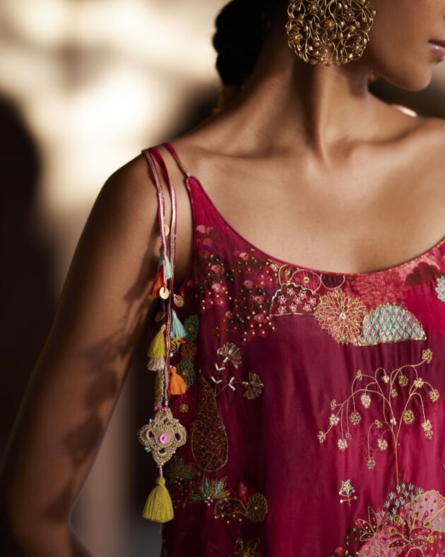 Nadira Magenta Sharara Set by Rajiramniq for women in Singapore