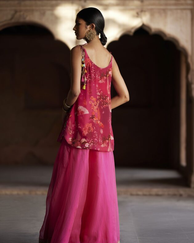 Nadira Magenta Sharara Set by Rajiramniq for women in Singapore