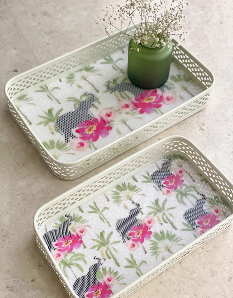 METAL JALI TRAY -NICOBAR