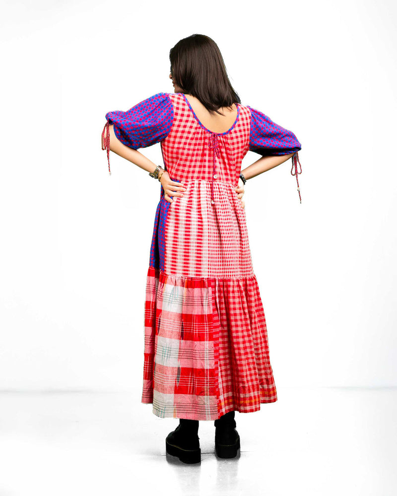 Santorini Dress gamcha dress by 145 East in red, purple for women in Singapore