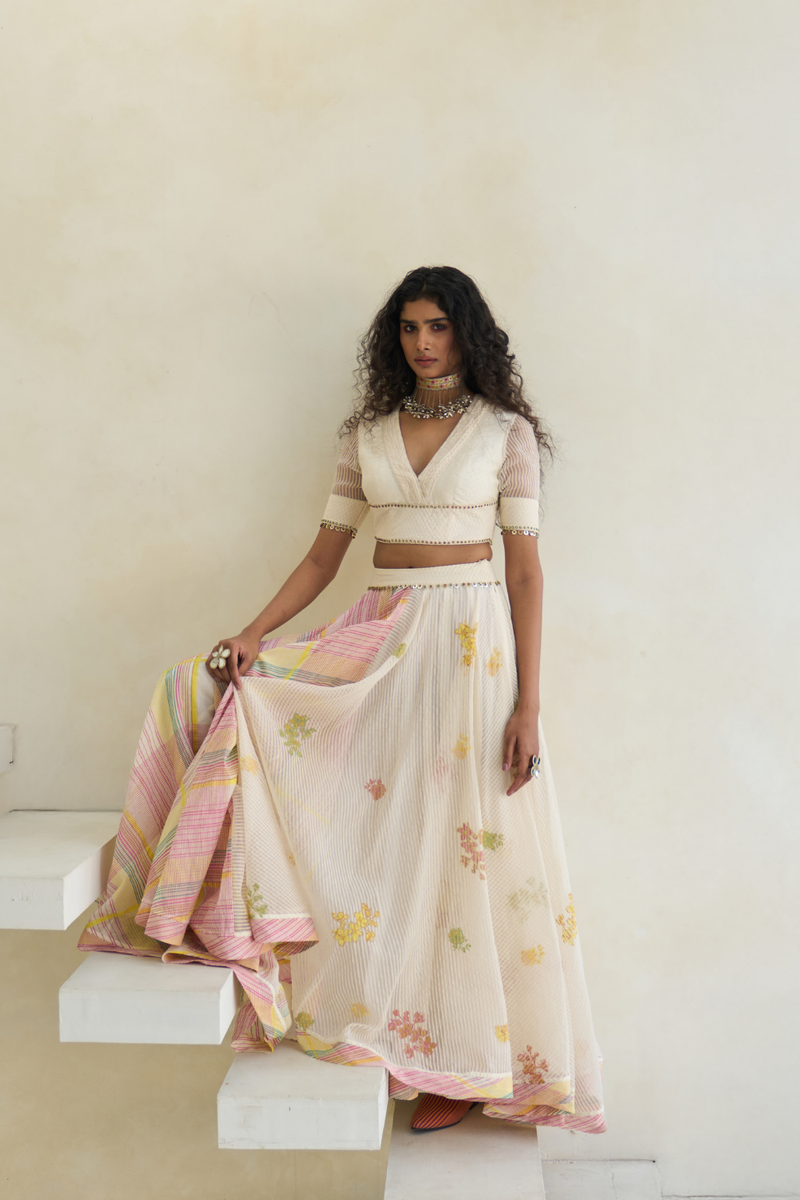 Nile Skirt cotton by SWATTI KAPOOR in multi color for women in Singapore