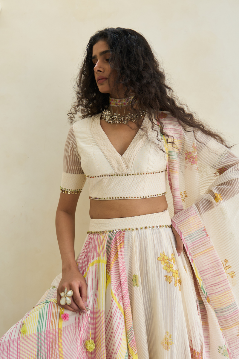 Nile Skirt cotton by SWATTI KAPOOR in multi color for women in Singapore