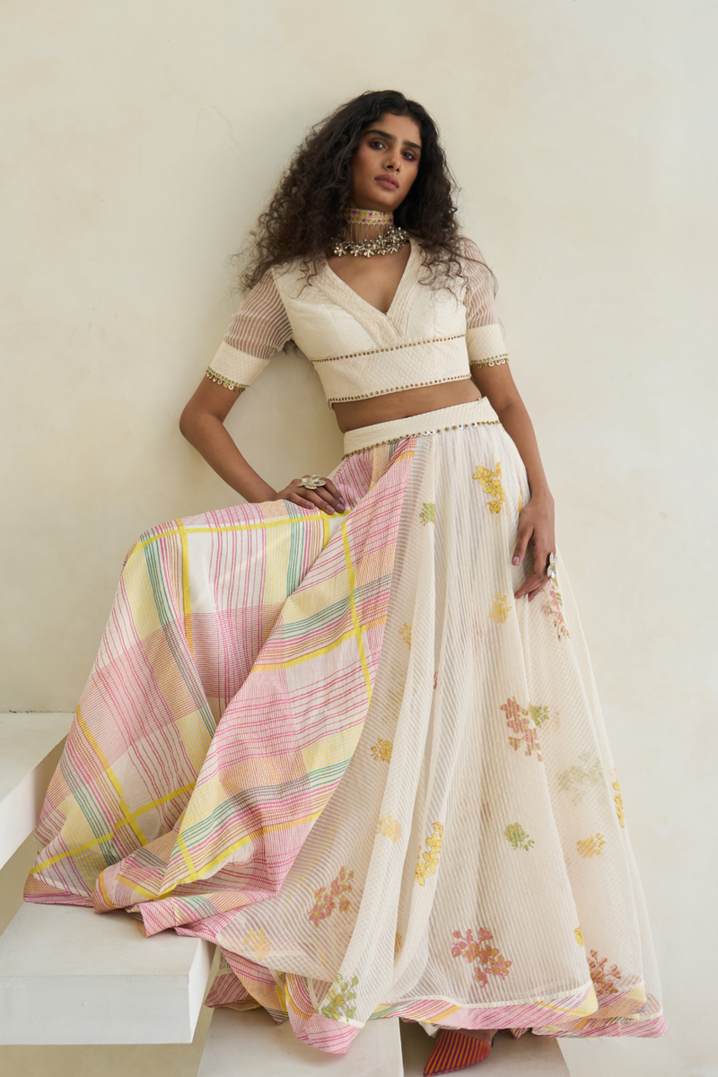 Nile Skirt cotton by SWATTI KAPOOR in multi color for women in Singapore