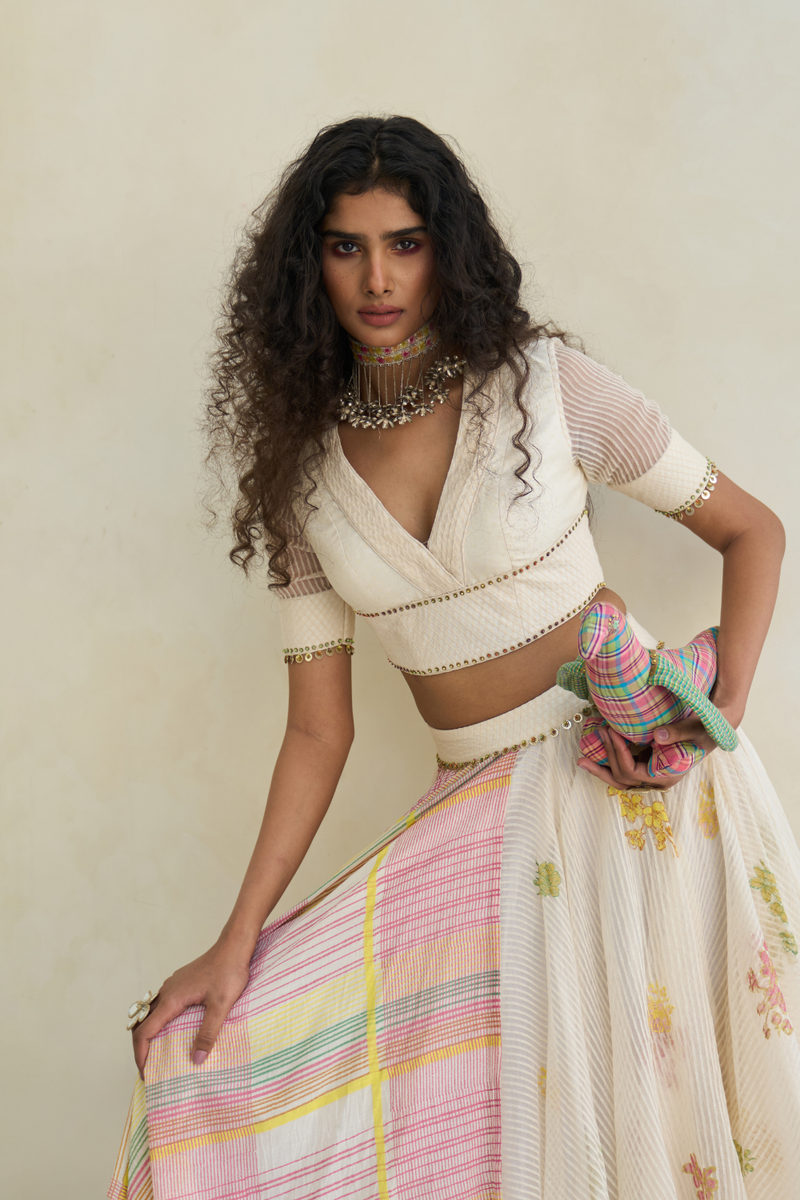 Nile Skirt cotton by SWATTI KAPOOR in multi color for women in Singapore