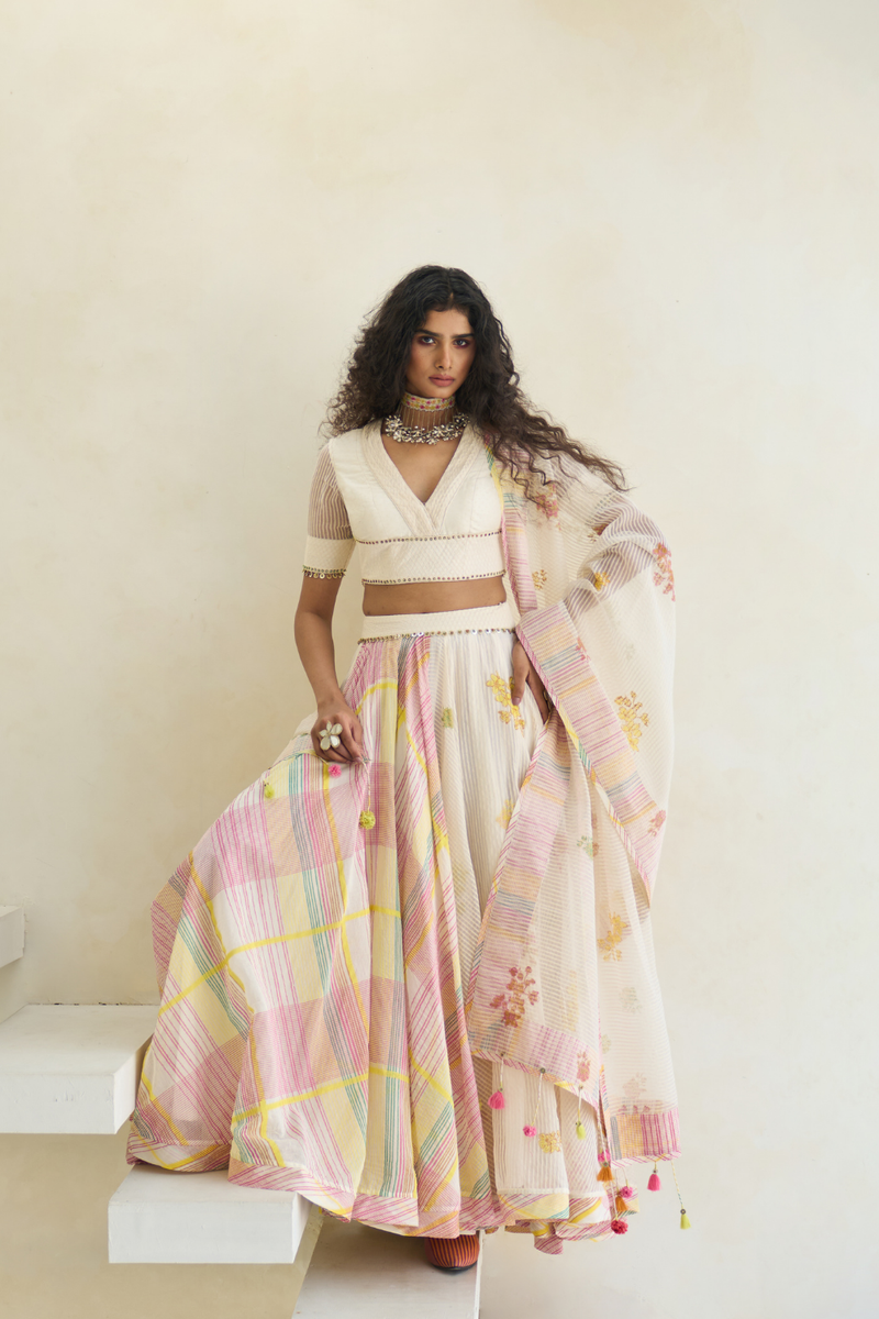 Nile Skirt cotton by SWATTI KAPOOR in multi color for women in Singapore