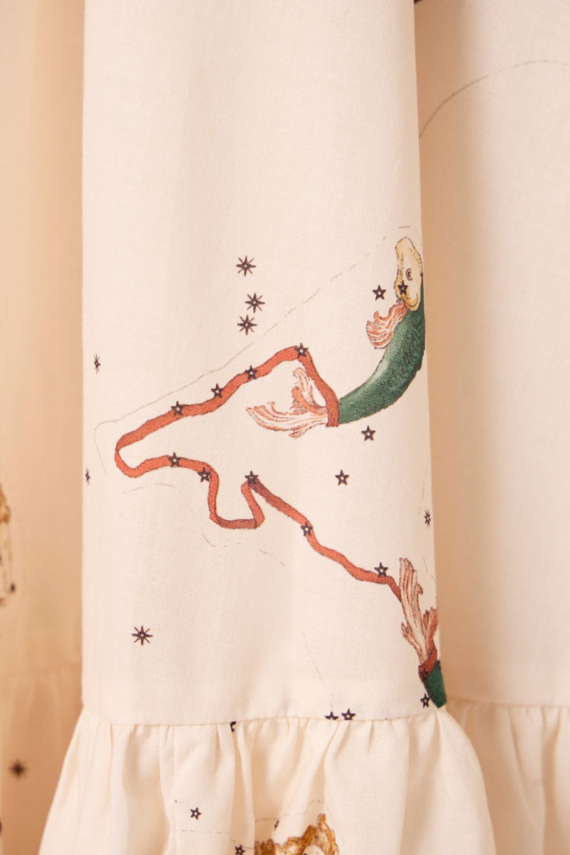 Naiara Zodiac Print Cotton Maxi Dress cotton by The Summer House for women in Singapore