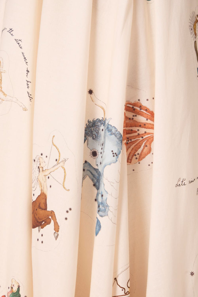 Naiara Zodiac Print Cotton Maxi Dress cotton by The Summer House for women in Singapore