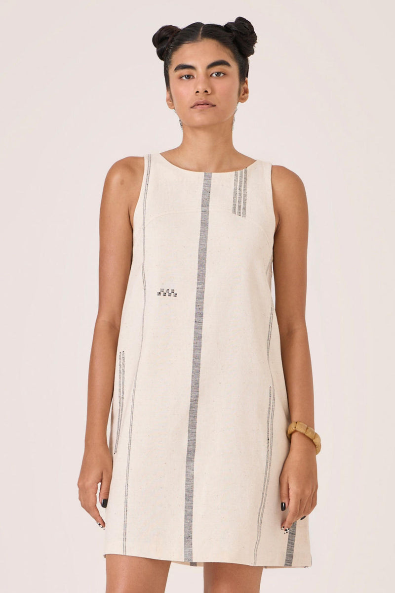 Nalaka Handwoven Cotton Shift Dress cotton by The Summer House for women in Singapore