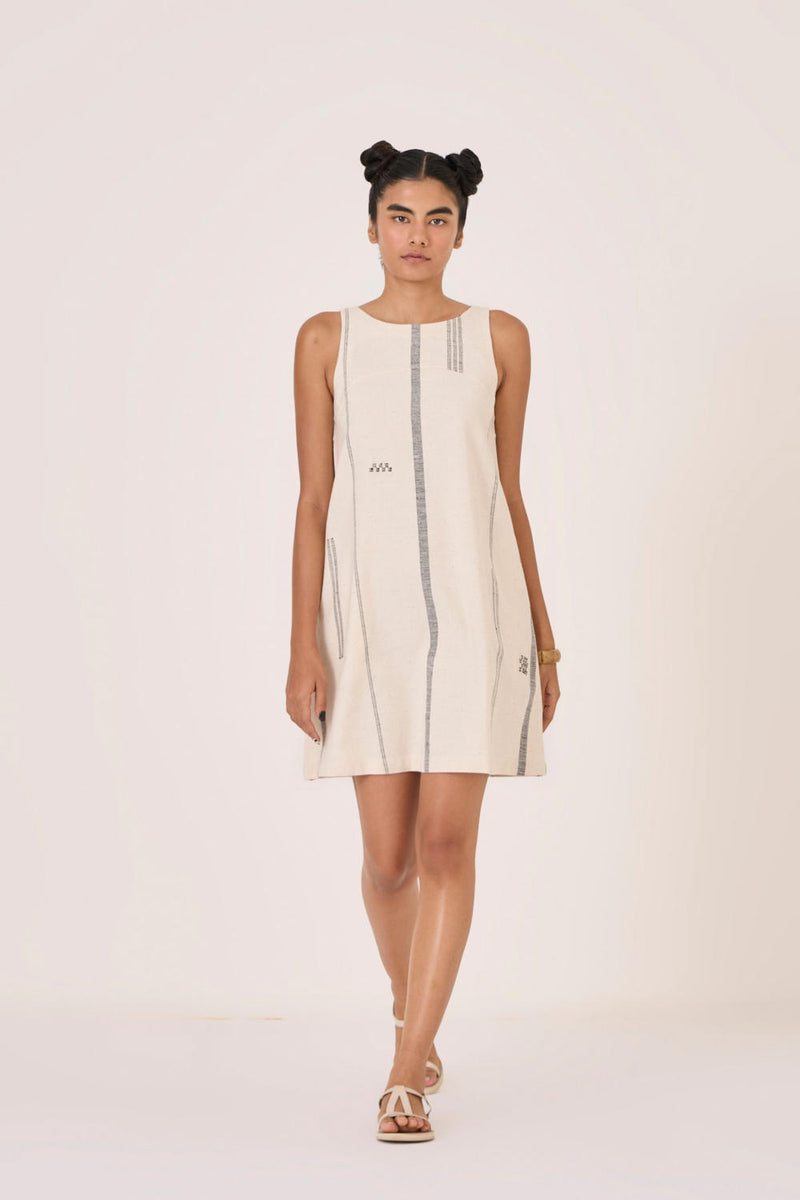 Nalaka Handwoven Cotton Shift Dress cotton by The Summer House for women in Singapore