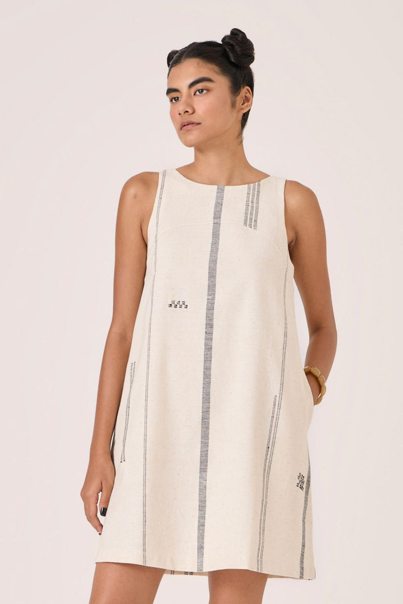 Nalaka Handwoven Cotton Shift Dress cotton by The Summer House for women in Singapore