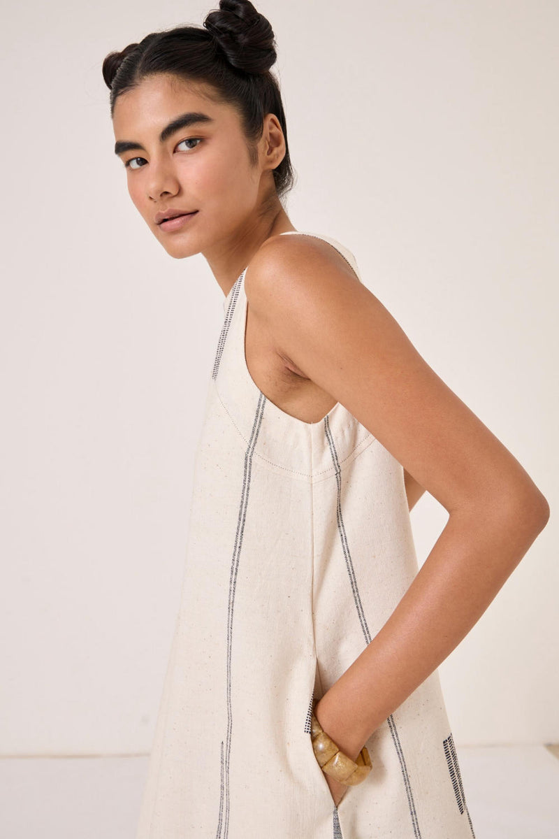 Nalaka Handwoven Cotton Shift Dress cotton by The Summer House for women in Singapore