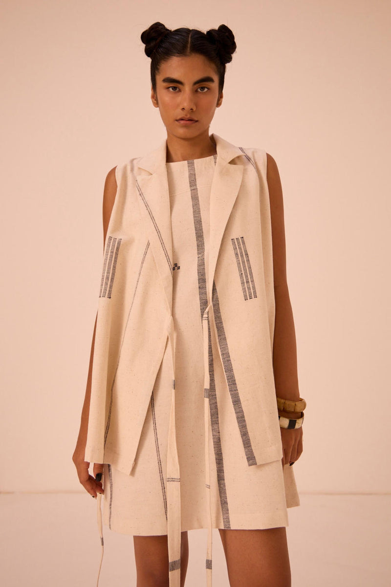 Nalaka Handwoven Cotton Shift Dress cotton by The Summer House for women in Singapore