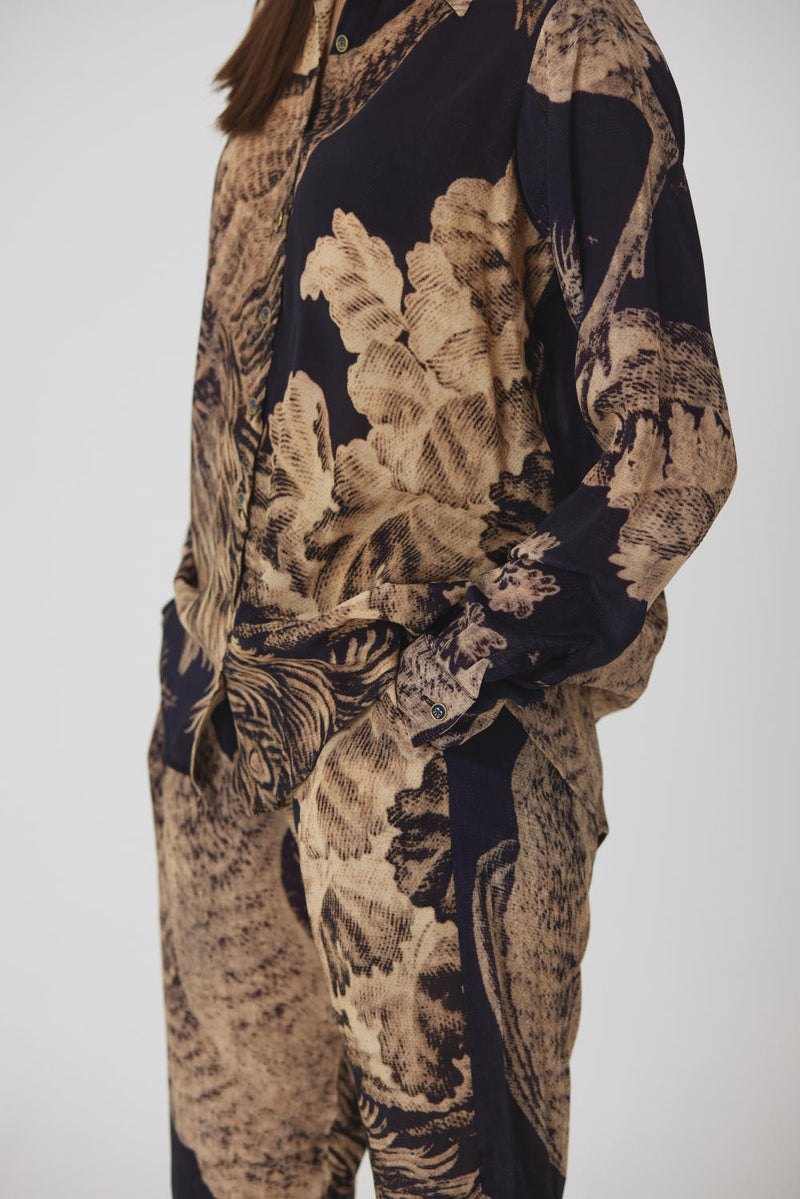 NAVY MORNI CO-ORD SET by Yam in navy color for women in Singapore