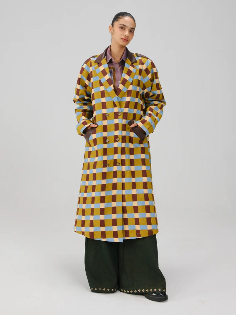 Newton Trench - Inlay Checks twill by CORD for women in Singapore