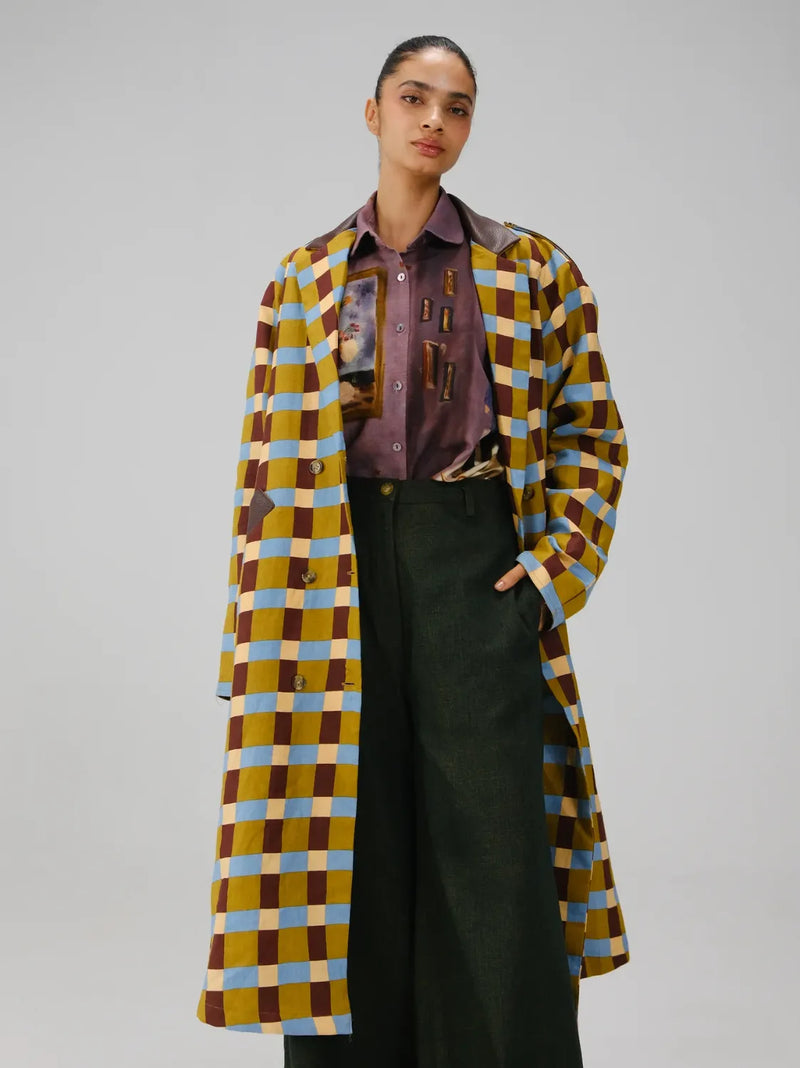 Newton Trench - Inlay Checks twill by CORD for women in Singapore