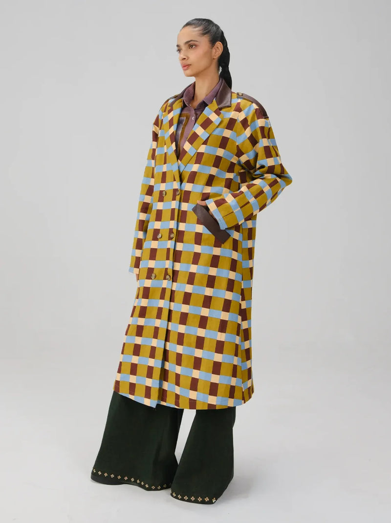 Newton Trench - Inlay Checks twill by CORD for women in Singapore