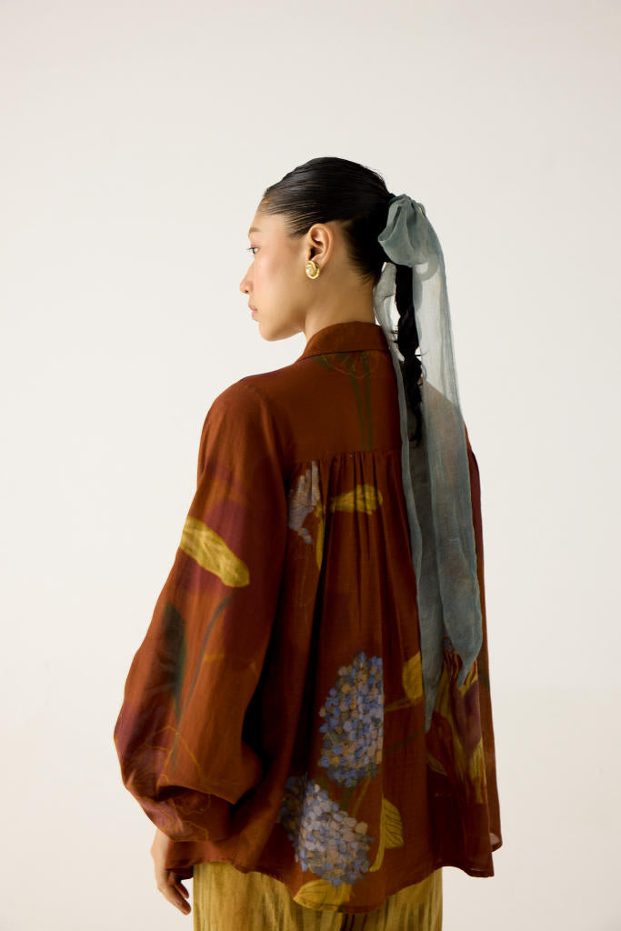NICO SHIRT-FOLIAGE cotton by CORD in multi for women in Singapore