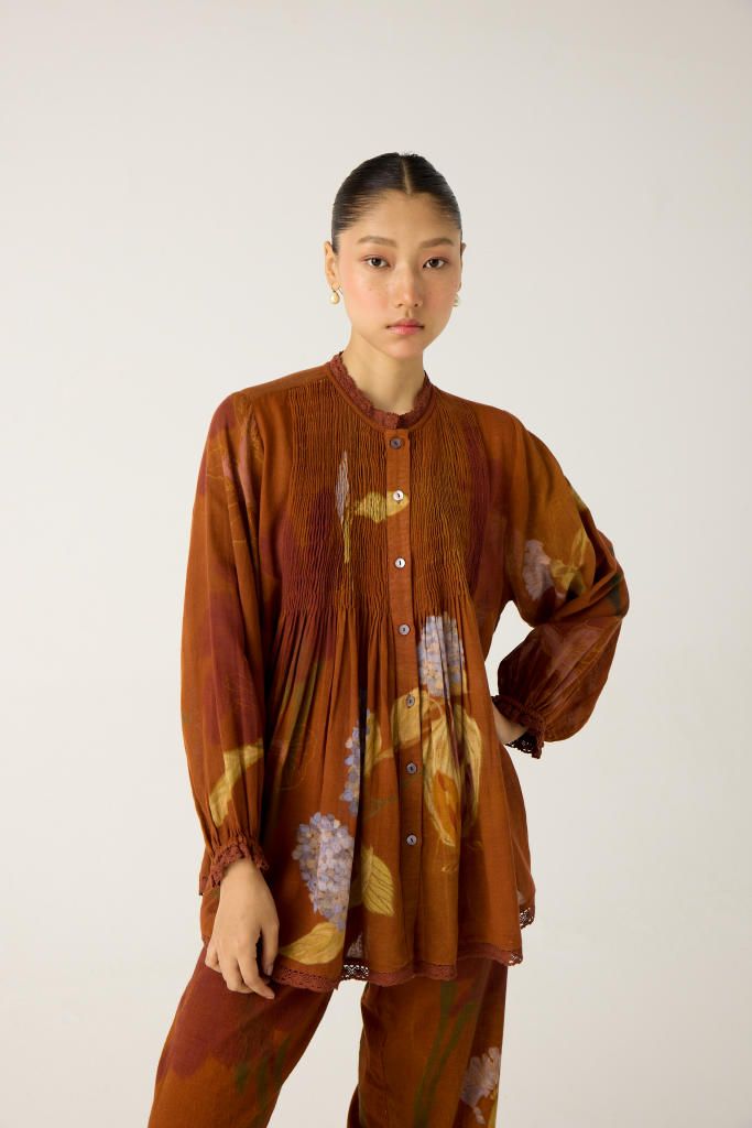 NOVA TOP-FOLIAGE cotton by CORD in multi for women in Singapore