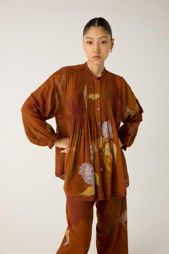 NOVA TOP-FOLIAGE cotton by CORD in multi for women in Singapore