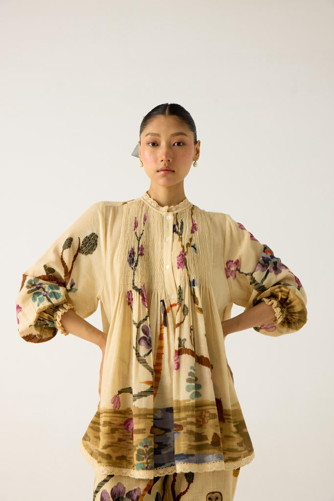 NOVA TOP-SAFARI cotton by CORD in multi for women in Singapore
