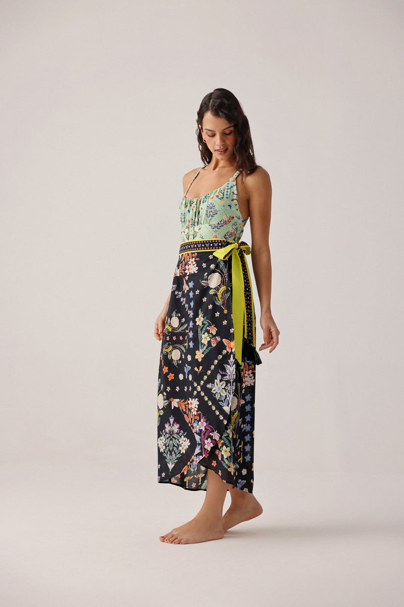 Nua Pareo-Prairee cotton voile resort wear by NOIB in black for women in Singapore