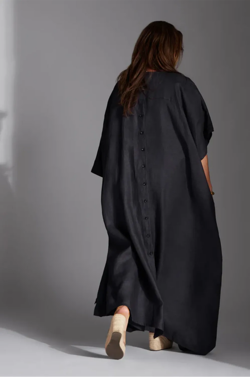 Nysa Shirt-Grey linen by Chola in grey color for women in Singapore