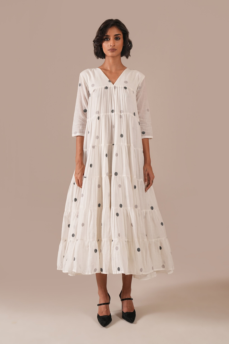 OCEAN DRAPE DRESS 100% cotton Buy OCEAN DRAPE DRESS from C&W | Dresses for Women by Indigo Dreams in white color for women in Singapore
