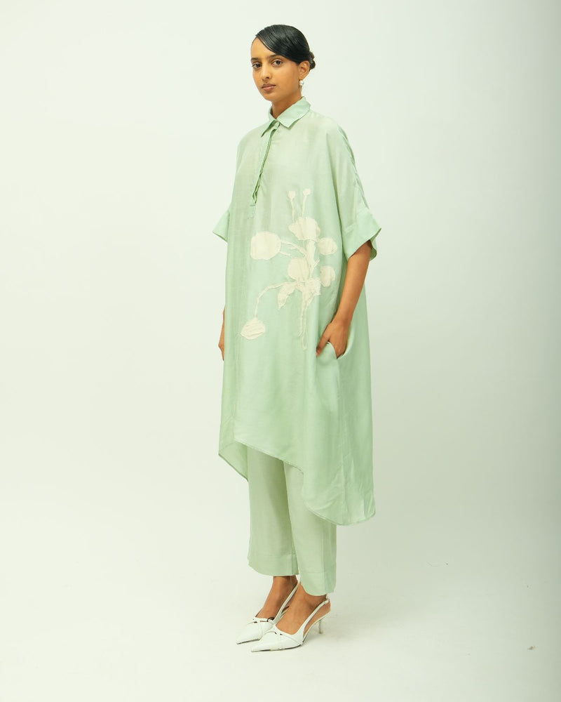 Teal Bloom Kurta Set