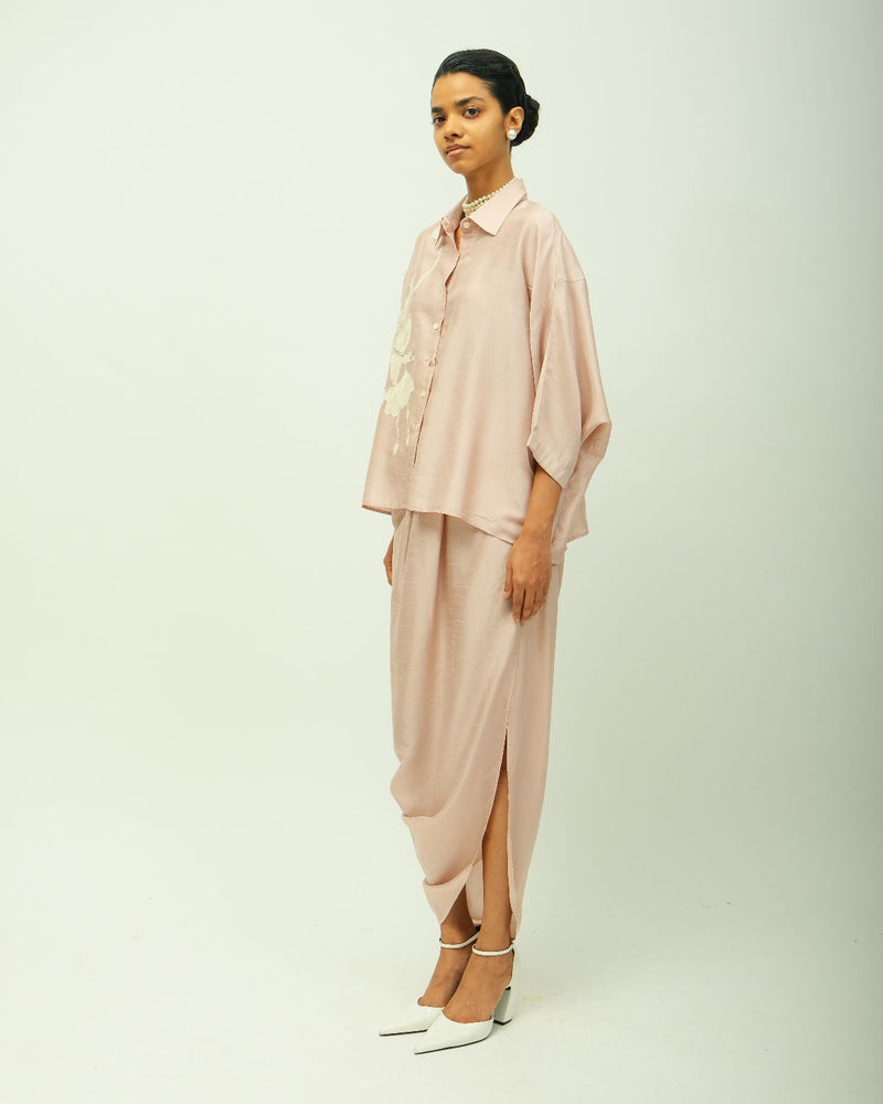 Pink Field Drape skirt