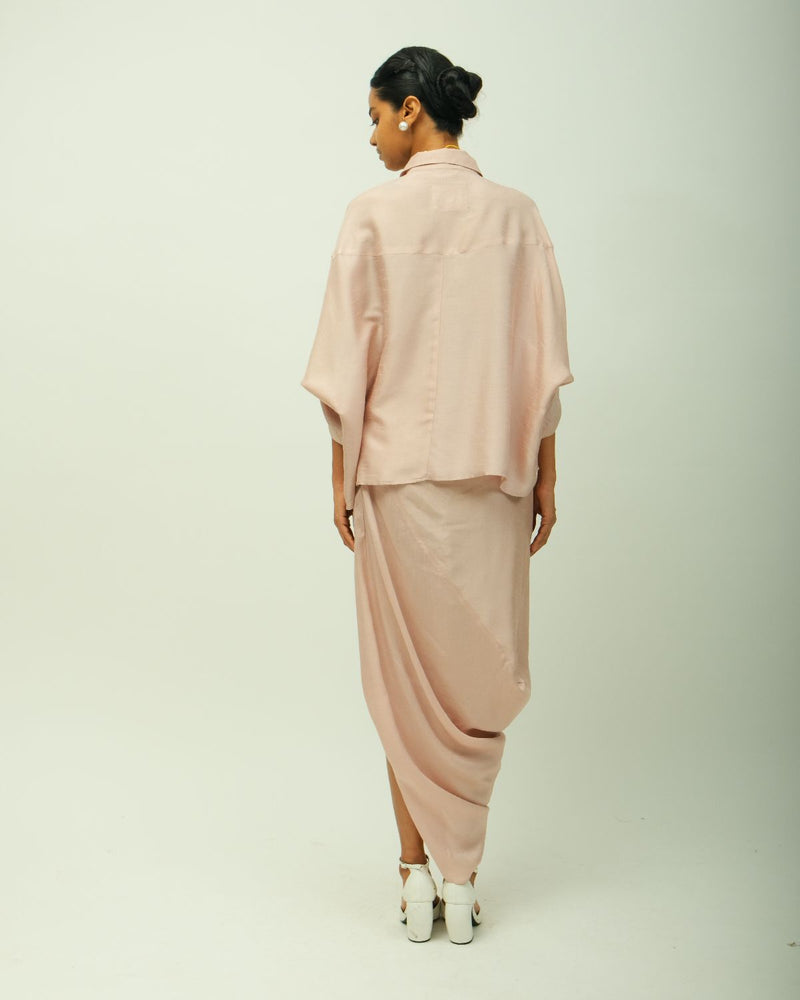 Pink Field Drape skirt