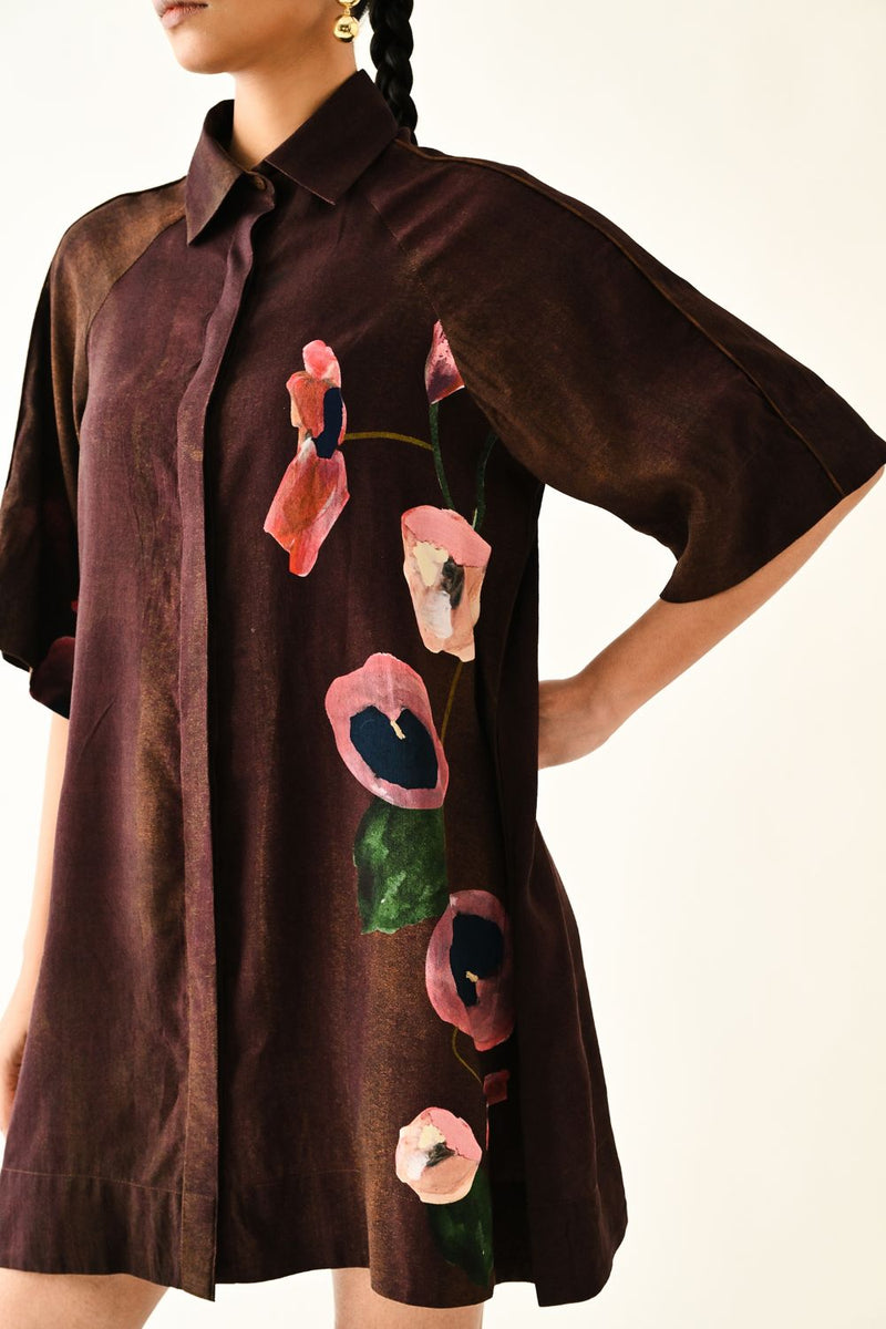 Earth Bloom Aline Short Dress