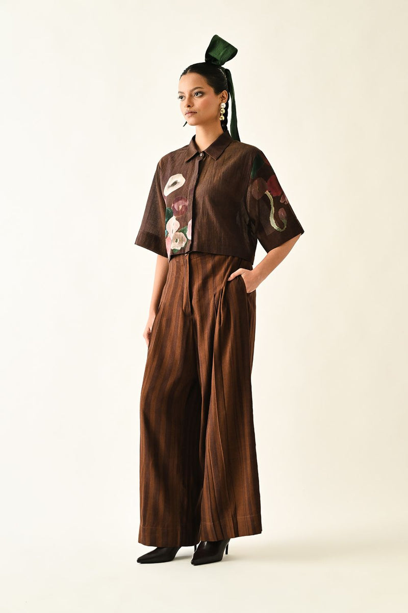 Brown Stripes PP Pant