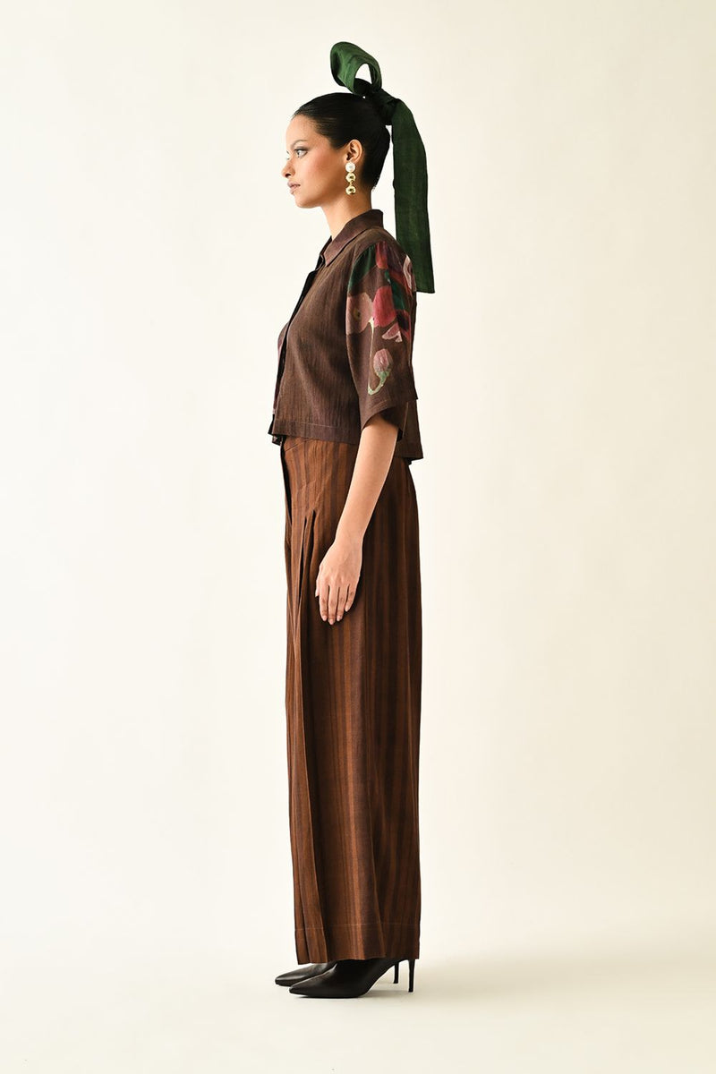 Brown Stripes PP Pant