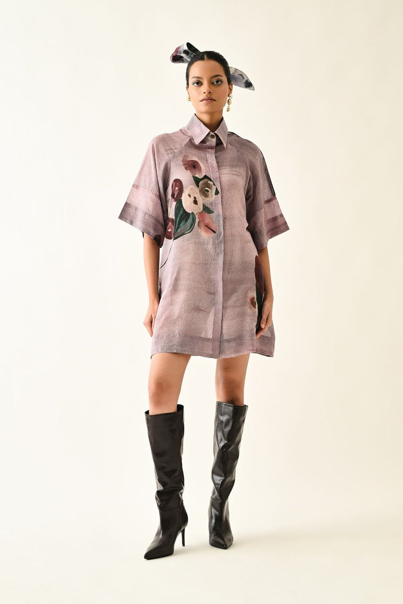 Dusk Pink Aline Short Dress