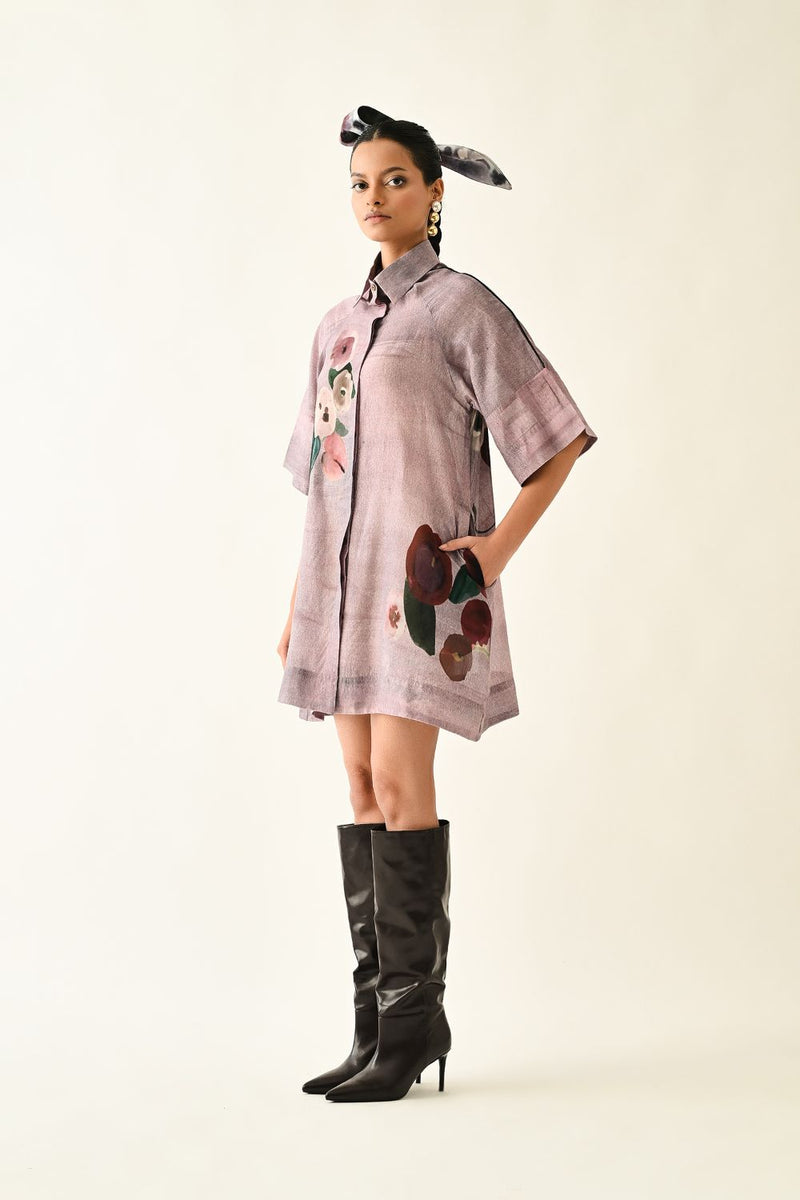 Dusk Pink Aline Short Dress