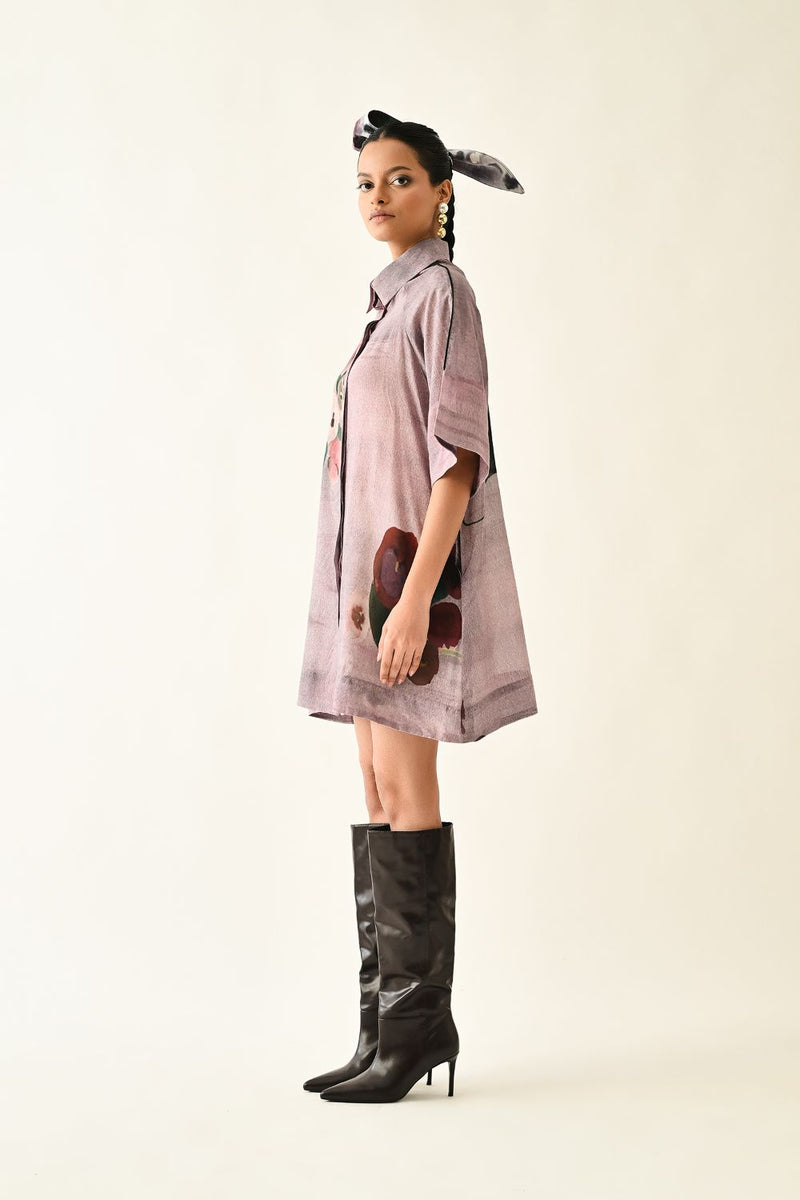 Dusk Pink Aline Short Dress