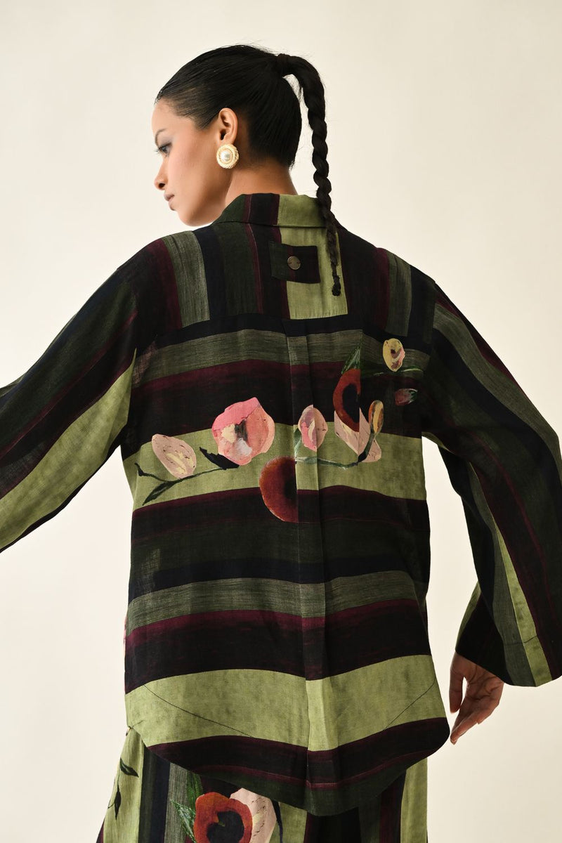 Moss Stripes Jacket Set