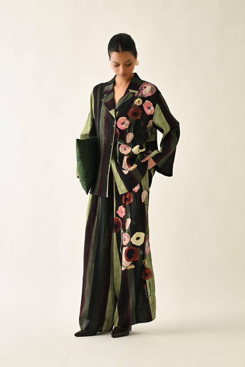 Moss Stripes Jacket Set