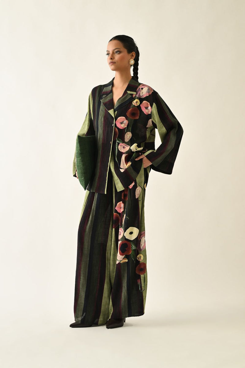 Moss Stripes Jacket Set