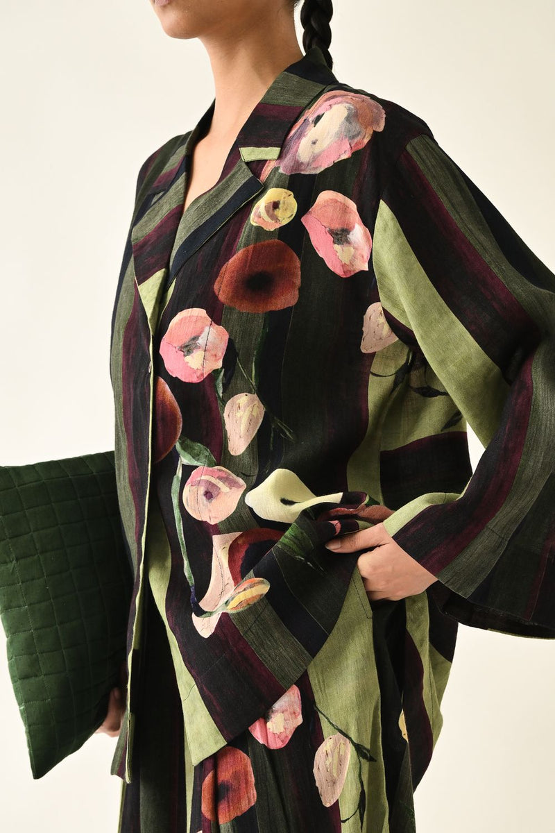 Moss Stripes Jacket Set