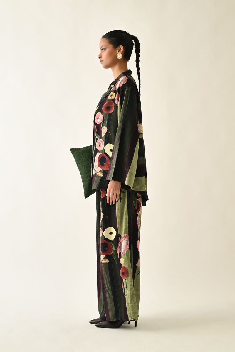 Moss Stripes Jacket Set