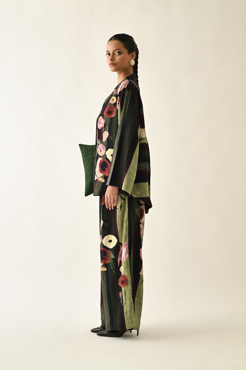 Moss Stripes Jacket Set